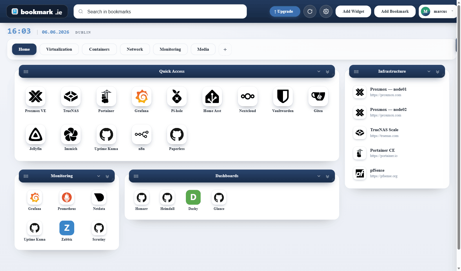 Home Lab Dashboard preview